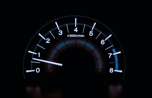 Image showing a digital speedometer to show that page loading speed is very important and a slow page load speed will be costing you a lot of money