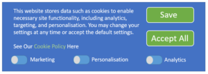 Image showing the cookie consent form