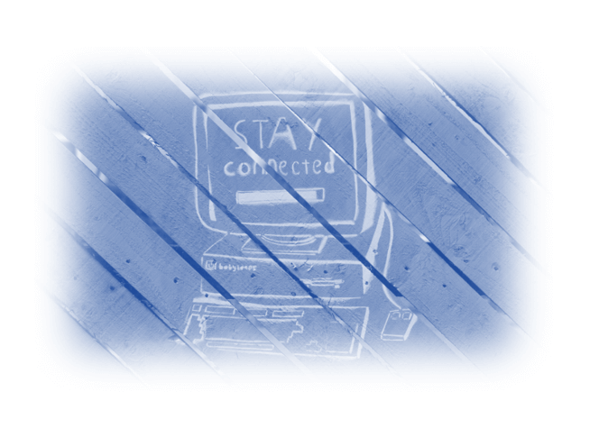 Image showing a very old computer with the words 'stay connected' and this is to signify that you need to get your business in a position to capitalise on this new platform