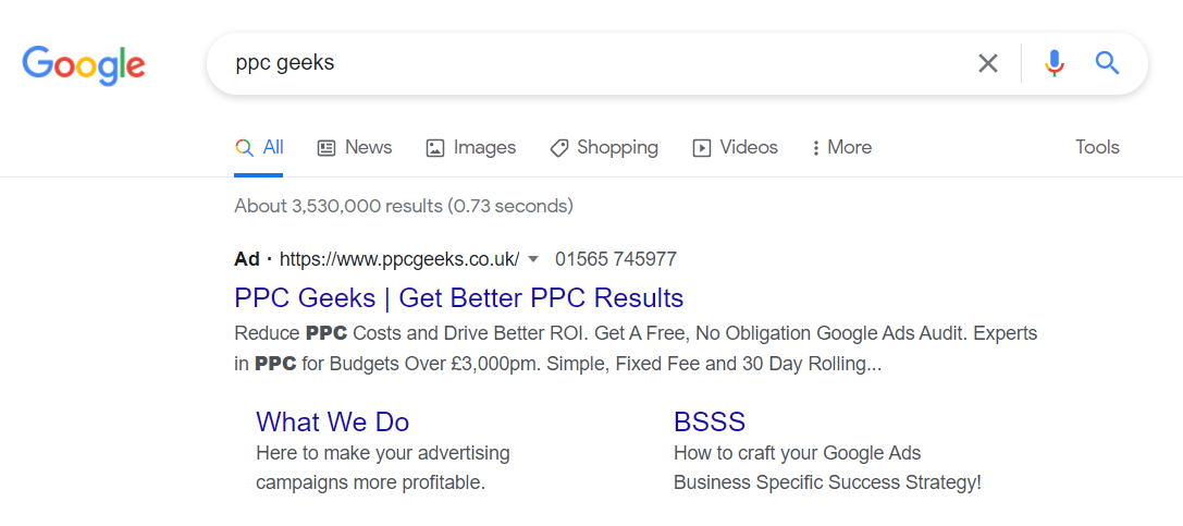 Image showing Search Ads on Google Ads