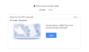 Image showing Gmail ad type on the display ads network - PPC Geeks