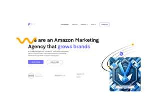 Profit Whales honored with a blue award badge, ranked among the Best Amazon Ads Agencies in 2024, symbolizing their expertise in scaling and growing brands on Amazon.