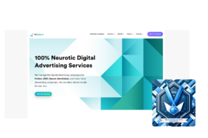 Adventure Marketing flaunts a blue award badge, certifying them as one of the Best Amazon Ads Agencies in 2024, with a compass emblem denoting their strategic guidance in digital advertising