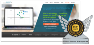 Image from Ignite Visibility's main website, which earned the silver medal for best Amazon Ads agency in 2022. For keeping their brand's reputation and decency, PPC Geeks is delighted to offer them with these accolades.
