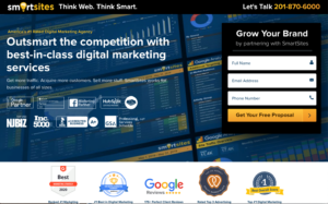 Image showing website of Smartsites, one of the Best Google Ads Agencies