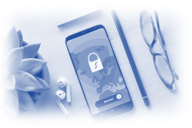 Image showing security on a mobile phone to avoid data breaches