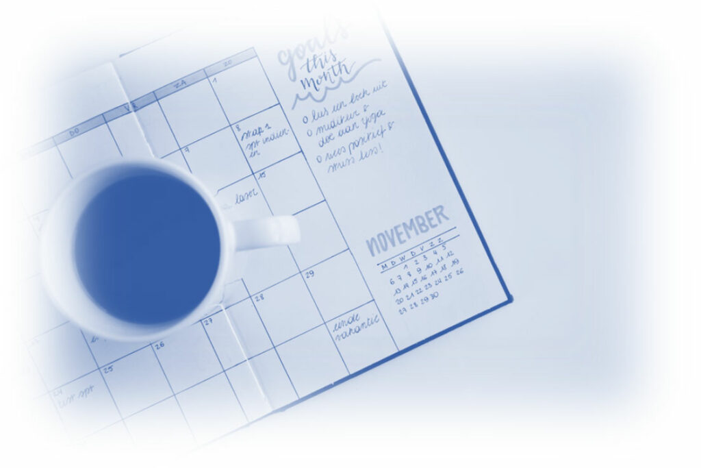 Image showing November in a planner to illustrate PPC news for November 2023.