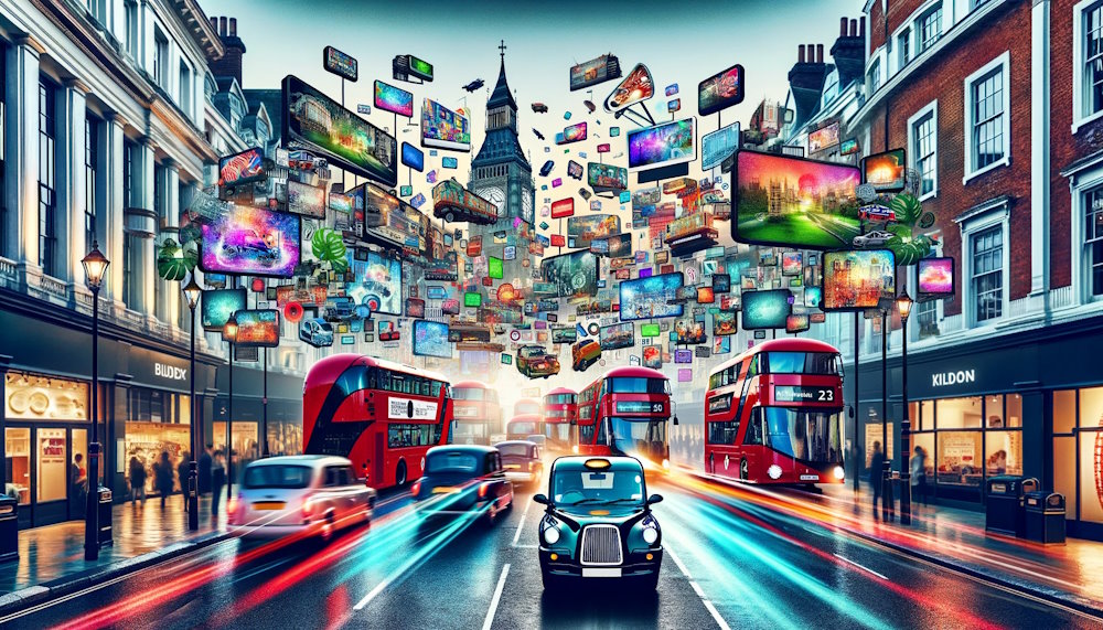 an image representing the vibrant and dynamic nature of London's marketing scene
