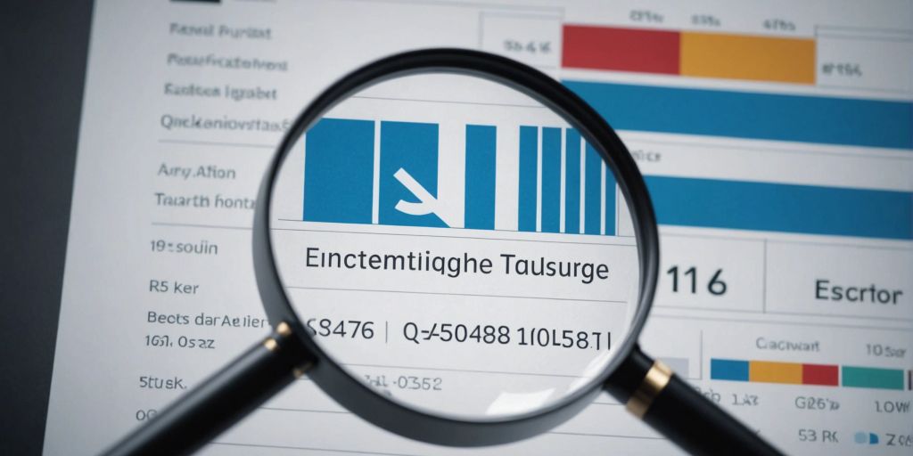 Google Ads Case Study - Magnifying glass over a digital marketing report with charts and graphs.