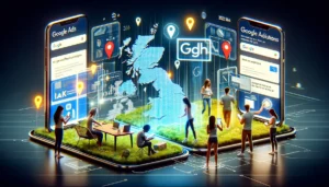 Latest Google Ads Trends in the UK featuring new ad formats with augmented reality and interactive elements in 2024.
