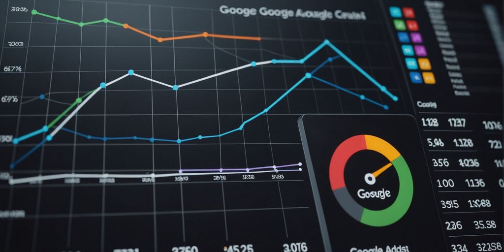 A detailed graph illustrating the seasonality of Google Ads metrics, with various coloured lines representing different performance trends over time.