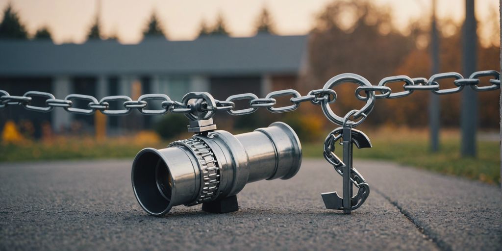 Locked Pipeline Symbolizing Challenges in Marketing and Sales