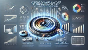 Illustration of utilising data and analytics tools for continuous improvement in landing page optimisation

