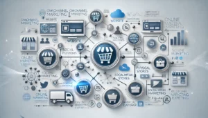  A visual representation of omnichannel marketing expertise, illustrating the seamless integration of online and offline channels to create a unified customer experience.