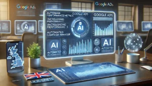 A digital dashboard showcasing how automation can supercharge your Google Ads, designed specifically for UK businesses.