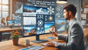 A digital marketer planning industry-specific PPC advertising for the travel and hospitality sector, focusing on seasonal campaigns to promote ski resorts in winter and beach destinations in summer.