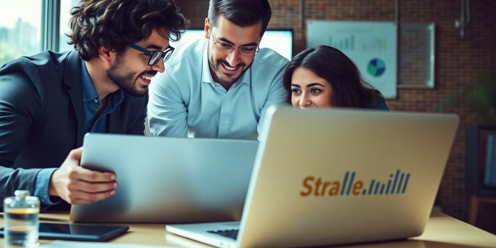 Expert Tips for Conducting a Successful PPC Ads Audit illustrated by a focused marketing team collaborating over laptops in a modern office setting.