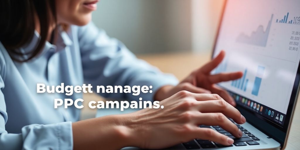 Business professional with laptop analysing digital marketing data.