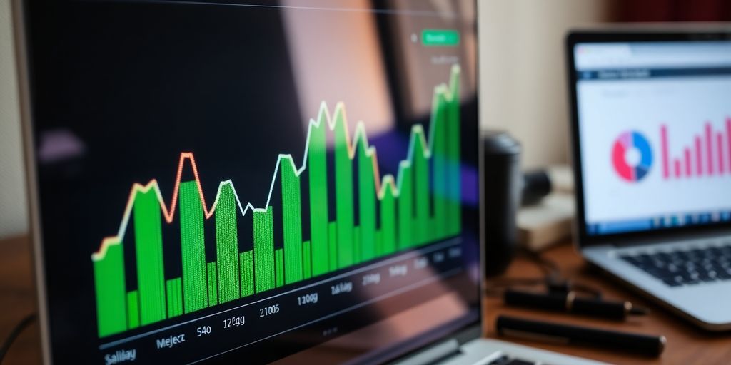Digital screen with inflated metrics and analytical tools.